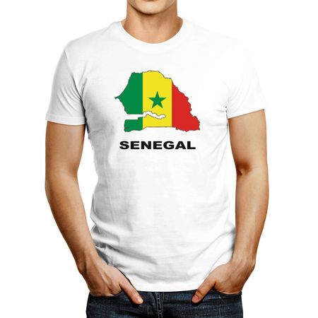 Polo de Hombre Idakoos Senegalcountry Map Color Blanco XL