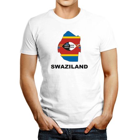 Polo de Hombre Idakoos Swazilandcountry Map Color Blanco XXL