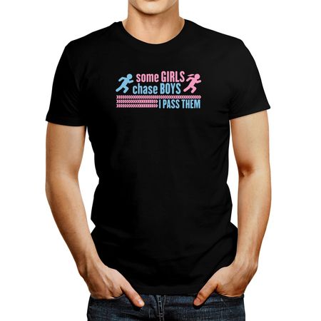 Polo de Hombre Idakoos Some Girls Chase Boys I Pass Them Negro S