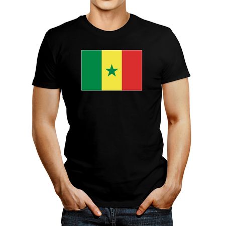 Polo de Hombre Idakoos Senegal Flag Negro XXXL