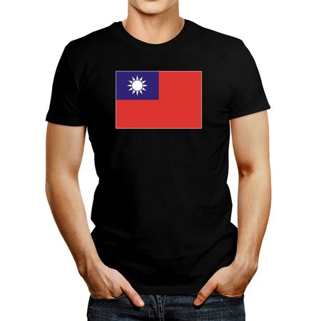 Polo de Hombre Idakoos Taiwan Flag Negro S