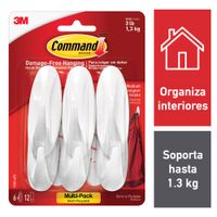 Gancho COMMAND Blanco Paquete 6un