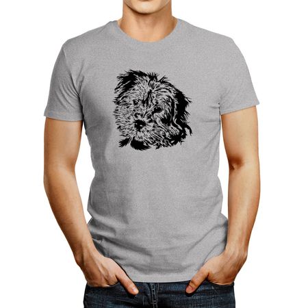 Polo de Hombre Idakoos Schnoodle Face Special Graphic Gris Oscuro L