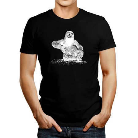 Polo de Hombre Idakoos Sloth Sketch Negro S