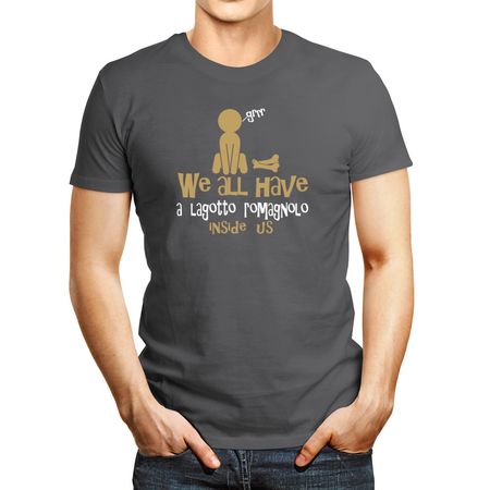 Polo de Hombre Idakoos We All Have A Lagotto Romagnolo Inside Us ! Plateado Xl