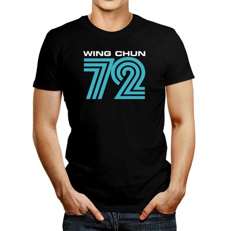 Polo de Hombre Idakoos Wing Chun 72 Retro Negro L