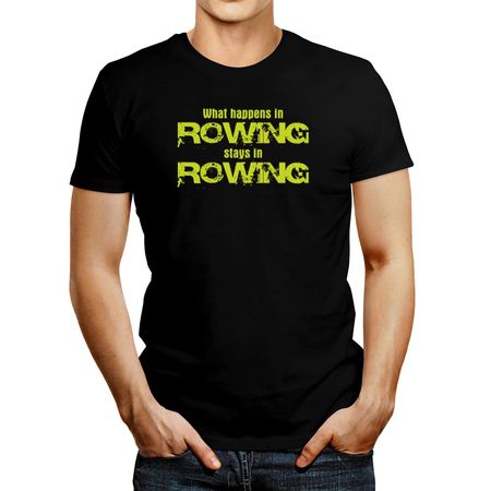 Polo de Hombre Idakoos What Happens In Rowing Stays In Rowing Negro Xxl