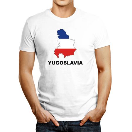 Polo de Hombre Idakoos Yugoslavia Country Map Color Blanco XXXL