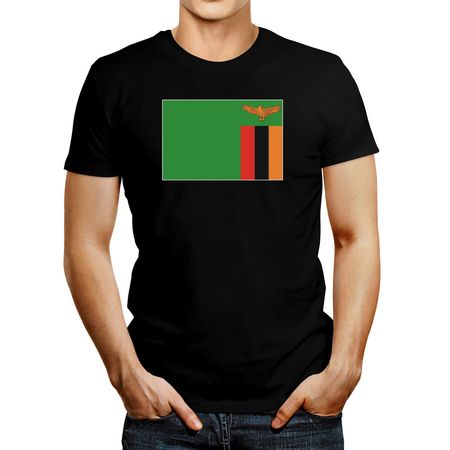 Polo de Hombre Idakoos Zambia Flag Negro XXXL