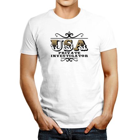 Polo de Hombre Idakoos Usa Private Investigator Blanco L