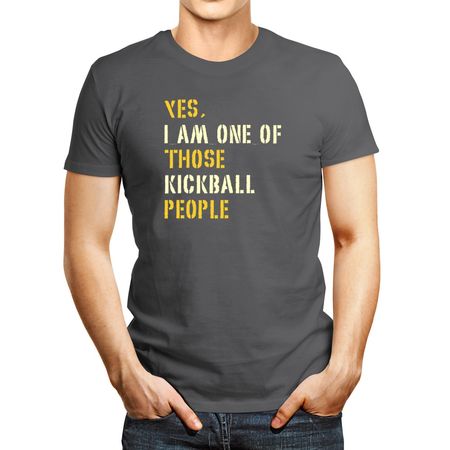 Polo de Hombre Idakoos Yes I Am One Of Those Kickball People Plateado Xs