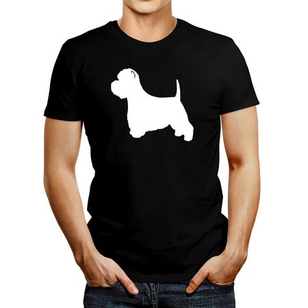 Polo de Hombre Idakoos West Highland White Terrier Silhouette Negro Xl