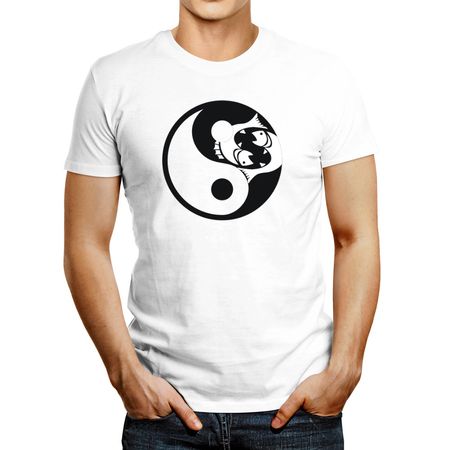 Polo de Hombre Idakoos Yin Yang Pisces Blanco XXXL