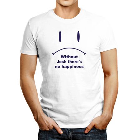 Polo de Hombre Idakoos Without Josh There Is No Happiness Blanco Xxxl