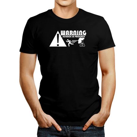 Polo de Hombre Idakoos Warning Science In Progress Negro XXXL