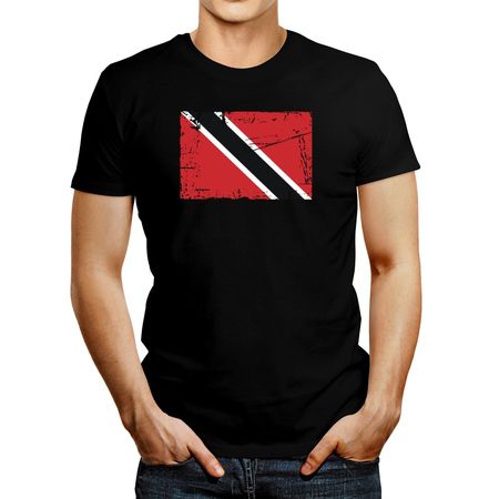 Polo de Hombre Idakoos Trinidad And Tobago Vintage Flag Negro S