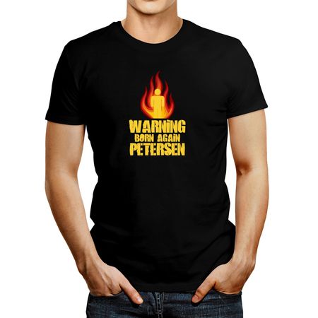 Polo de Hombre Idakoos Warning Born Again Petersen Negro L