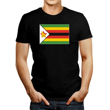 Polo de Hombre Idakoos Zimbabwe Flag Negro XXXL