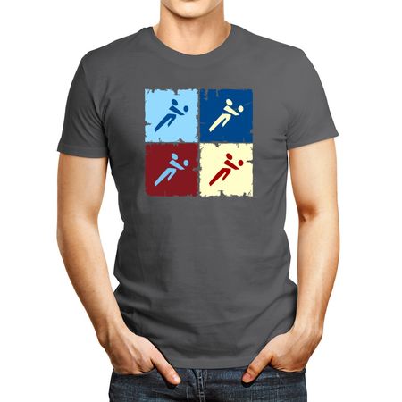 Polo de Hombre Idakoos Volleyball Pop Art Plateado XL