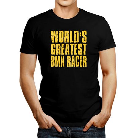 Polo de Hombre Idakoos World Greatest Bmx Racer Negro Xxxl