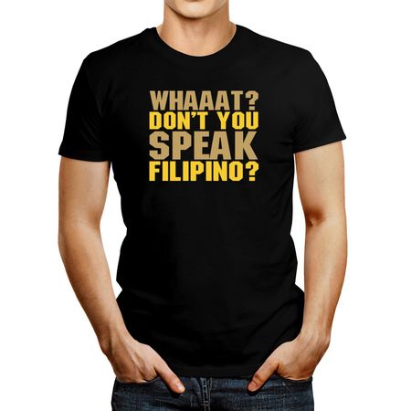 Polo de Hombre Idakoos Whaaat? Don'T You Speak Filipino? Negro Xxxl