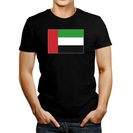 Polo de Hombre Idakoos United Arab Emirates Flag Negro XXL