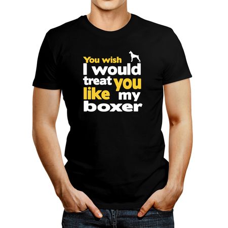 Polo de Hombre Idakoos You Wish I Would Treat You Like My Boxer Negro XL