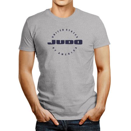 Polo de Hombre Idakoos Usa Judo America Athl dept Gris Oscuro XS