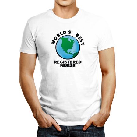 Polo de Hombre Idakoos World'S Best Registered Nurse Blanco S