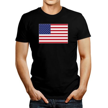 Polo de Hombre Idakoos United States Flag Negro XS