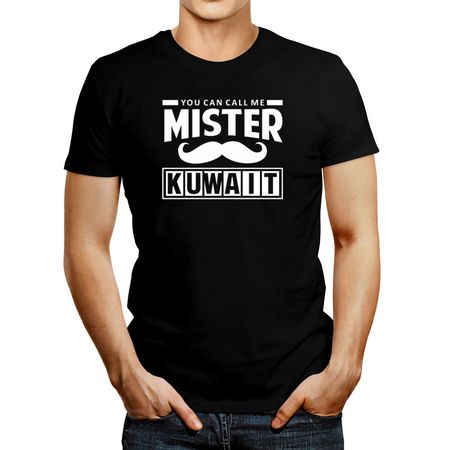 Polo de Hombre Idakoos You Can Call Me Mister Kuwait Negro S
