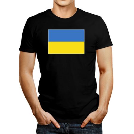 Polo de Hombre Idakoos Ukraine Flag Negro XS