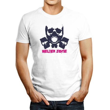 Polo de Hombre Idakoos Welder Zone Gas Mask Blanco M