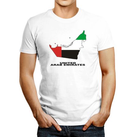 Polo de Hombre Idakoos United Arab Emirates Country Map Color Blanco L