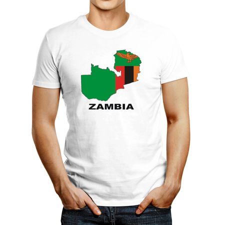 Polo de Hombre Idakoos Zambia Country Map Color Blanco XS