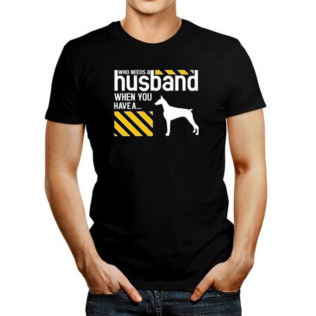 Polo de Hombre Idakoos Who Needshusband When You Havedoberman Pinscher Negro Xl