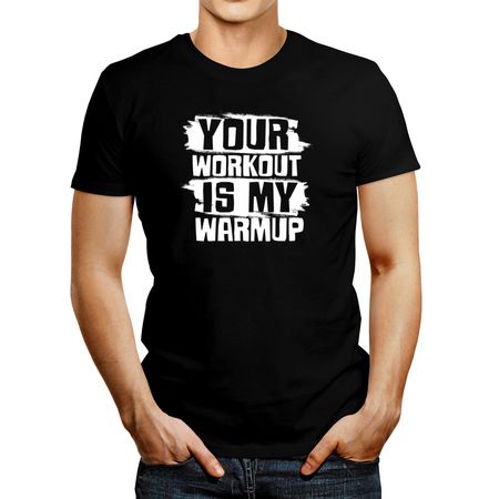 Polo de Hombre Idakoos Your Workout Is My Warmup Negro XS