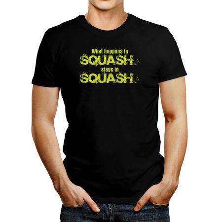 Polo de Hombre Idakoos What Happens In Squash Stays In Squash Negro M