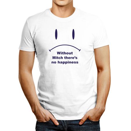 Polo de Hombre Idakoos Without Mitch There Is No Happiness Blanco Xl