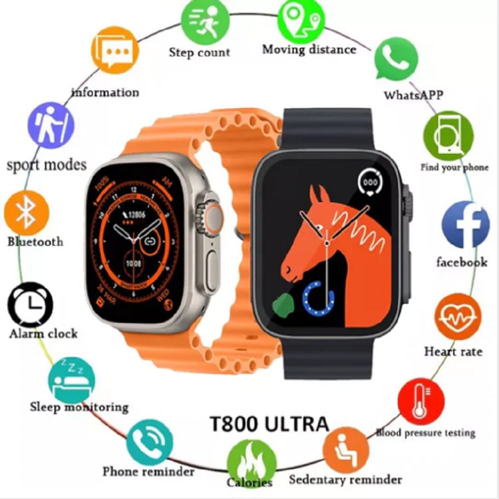 Reloj Smartwatch T800 Ultra Negro