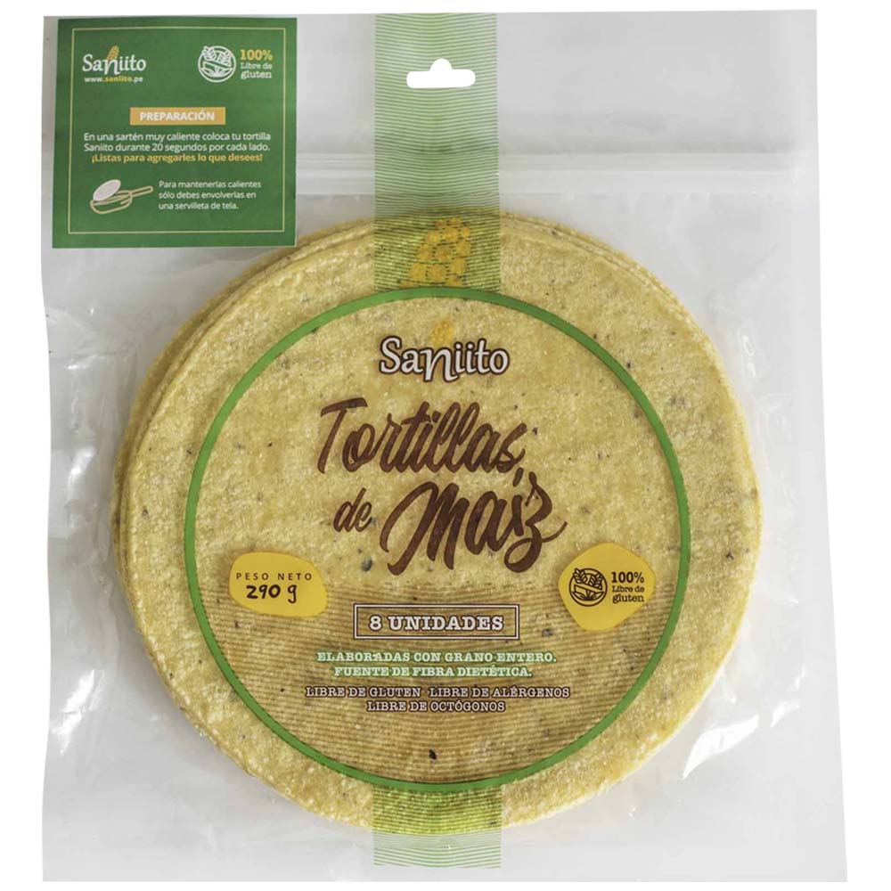 Tortilla de Maíz SANIITO Bolsa 8un