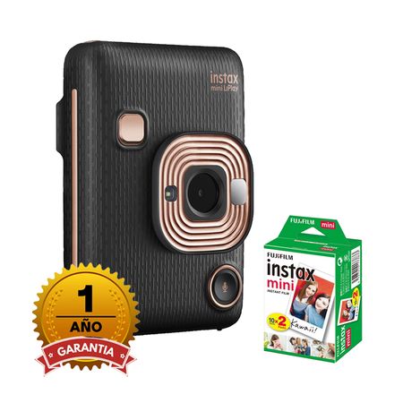 Camara Fujifilm Instax Mini Hybrid LiPlay Elegant Black+Pelicula x20und