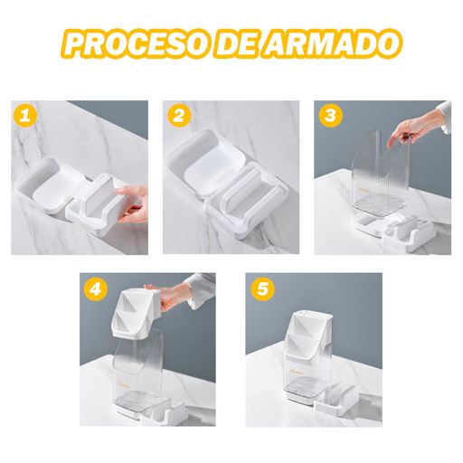 Organizador y Escurridor de Cubiertos Porta Cuchillos, Tapas, Utensilios de  Cocina U19 Blanco