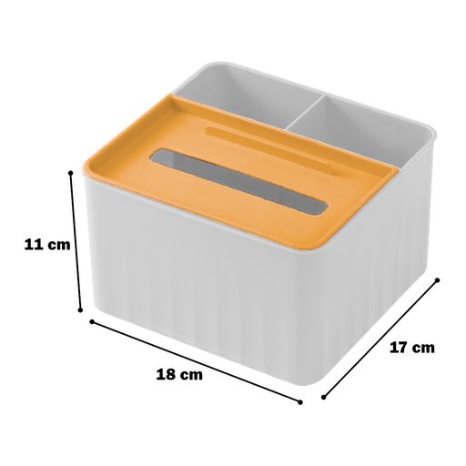 Caja para pañuelos rectangular en ABS, dorado