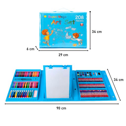 Ripley - MEGA SET DE ARTE Y DIBUJO CREATIVO PARA NIÑOS - 208 PIEZAS GRANDE