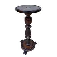 Mesa Redonda de Sala Mesa Pedestal en Madera en Caoba