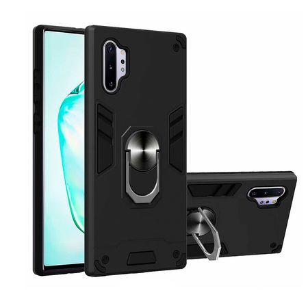 Funda Case para Xiaomi Poco F2 Pro + Anillo Metalico Antishock Negro Resistente a Caídas y Golpes
