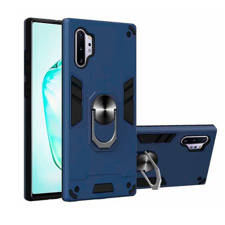 Funda Case para Huawei P30 Lite con Anillo Metalico Antishock Azul Resistente ante Caídas y Golpes