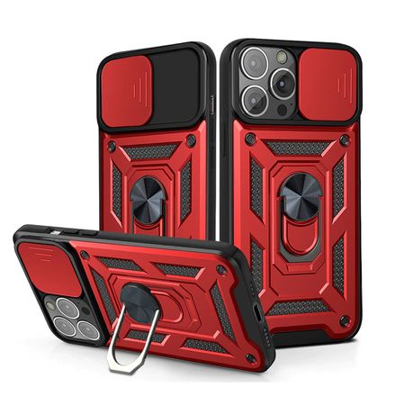 Funda para Xiaomi Note 8 2021 con protector de camara Rojo Resistente ante Caídas y Golpes