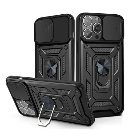 Funda para Xiaomi Note 8 2021 con protector de camara Negro Resistente ante Caídas y Golpes